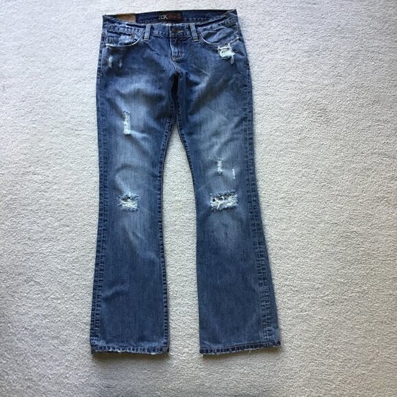 FOX DENIM BRILLIANT BLUE JEANS BOOT CUT J3 - Picture 2 of 9